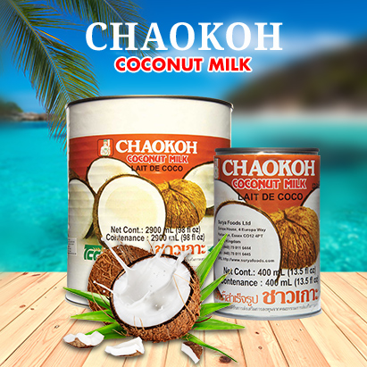 Chaokoh Coconut Milk, 13.5 Ounce (Pack of 6) by Chaokoh