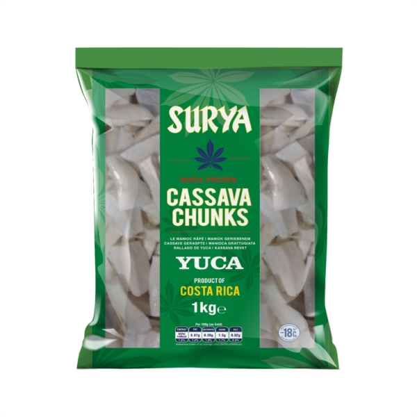 Surya Frozen Cassava Chunks 6x1kg