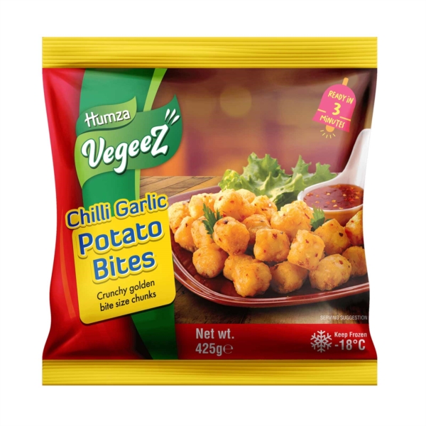 Humza VegeeZ Chilli Garlic Potato Bites 18x425gm