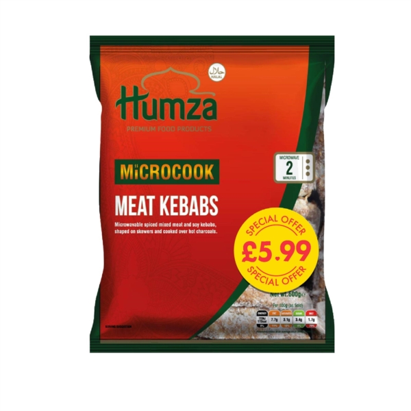 Humza Meat Charcoal Kebab(Micro)10x600g £5.99 - OS