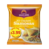 Shazans Chicken Samosa 10X650G (20 pieces) PM £3.99