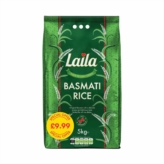 Laila Basmati Rice 5KG PM £9.99 S