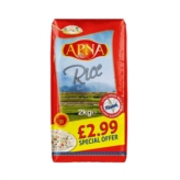 Apna Long Grain Basmati Rice (Brick Pack) 6x2KG PM £ 2.99 S(D)