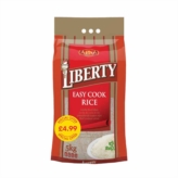 Liberty Easy Cook Long Grain Rice 5KG PM £4.99 S