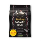 Laila Xtra Long Grain Basmati Rice 20 kg PM £35.99 S