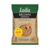 Laila Brown Lentils 6x2Kg (Pillow Pack) PM £2.99